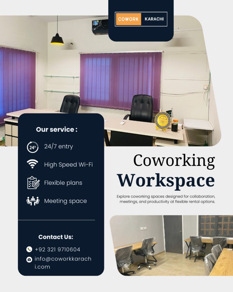 mordern cowork karachi office space